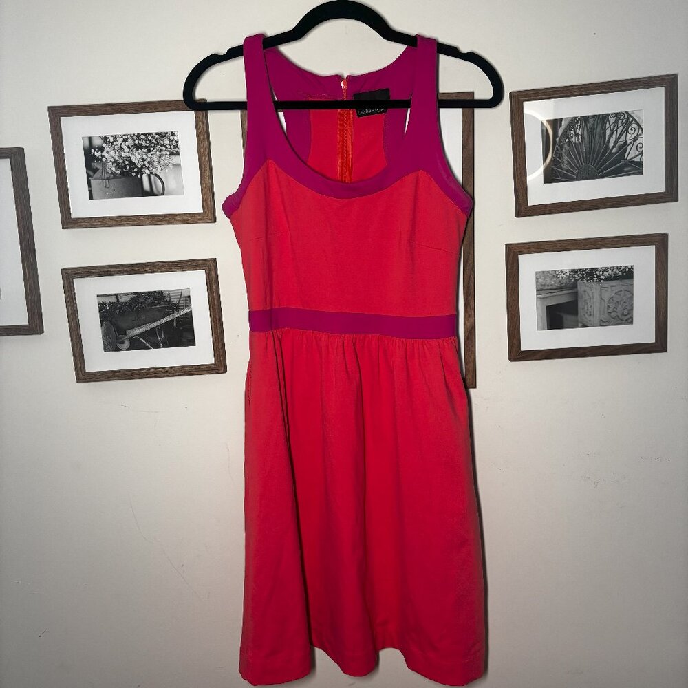 Cynthia Rowley Colorblock Sleeveless Dress with Pockets